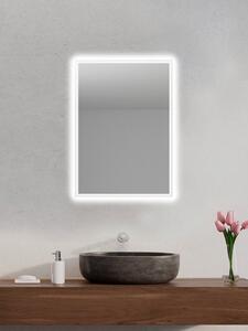 AMIRRO Zrcadlo na zeď chodbu do pokoje ložnice koupelny předsíně MOONLIGHT 50 x 70 cm s LED podsvíceným okrajem po celém obvodu 410-982