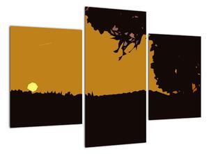 Západ slunce - obraz do bytu (90x60cm)