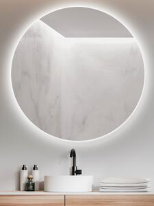 AMBIENTE kulaté zrcadlo do koupelny na zeď do pokoje do ložnice do předsíně na chodbu Amirro Ø 120 cm s LED osvětlením, IP44 411-170