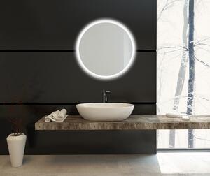 Kulaté zrcadlo do koupelny s LED osvětlením - ⌀ 70 cm - Moonlight Ronde