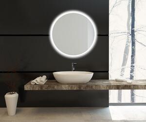Kulaté zrcadlo do koupelny s LED osvětlením - ⌀ 80 cm - Moonlight Ronde