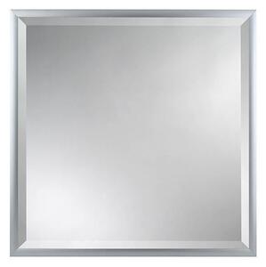 AMIRRO Zrcadlo na zeď dveře chodbu do pokoje ložnice koupelny předsíně nástěnné závěsné s ozdobnou hranou SANTOS - 69 x 69 cm s fazetou, v hliníkovém rámu 251-219
