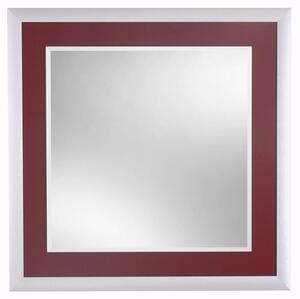 AMIRRO Zrcadlo na zeď chodbu do pokoje ložnice předsíně závěsné FENIX RED 69 x 69 cm s vínovým podkladem Lacobel 711-751