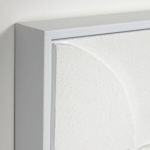 Set dvou bílých obrazů Kave Home Brunella 42 x 32 cm