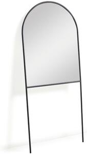 Černé kovové stojací zrcadlo Kave Home Nazara 161 x 70 cm