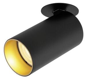 LA 1007741 KAMI stropní zápustné svítidlo, 1x max. 10 W, GU10, černá/zlatá - BIG WHITE (SLV)