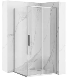 Rea Rapid Slide, sprchový kout s posuvnými dveřmi 100(dveře) x 80(stěna), 6mm čiré sklo, chromový profil, KPL-K5600