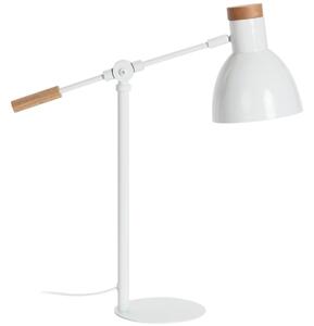 OnaDnes -20% Bílá kovová stolní lampa Kave Home Tescarle
