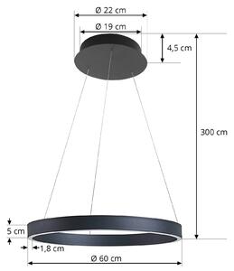 Arcchio Answin LED závěsné světlo 35,2 W černá