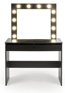HALMAR Toaletní stolek HOLLYWOOD s LED osvětlením 94 cm černý