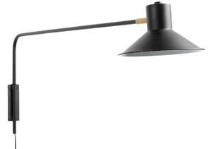 Černé kovové nástěnné světlo Kave Home Aria 86 cm