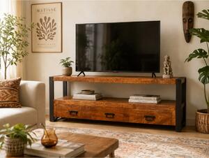 TV stolek Retro 150x60x45 z indického masivu mango