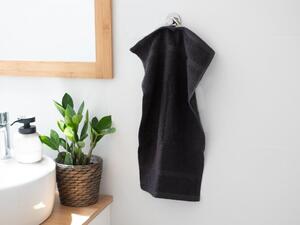 MKLuzkoviny.cz Malý froté ručník 30 × 50 cm ‒ Panama černý
