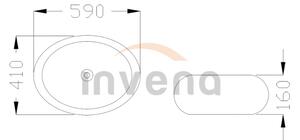 Invena FRESCO CE-31-001-W Umyvadlo na desku, chrom-bílá - Invena