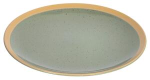Tmavě zelený keramický dezertní talíř Kave Home Tilia 20,7 cm