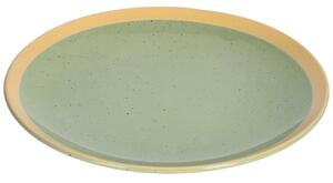 Světle zelený keramický dezertní talíř Kave Home Tilia 20,7 cm