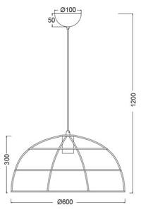 ACA DECOR Závěsné dekorativní svítidlo Ø 60 cm