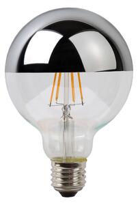 Diolamp LED retro žárovka GLOBE G95 6W Filament stříbrný vrchlík