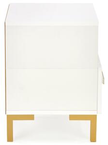 Noční stolek SALVAO 2 bílá/zlatá