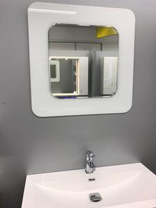 AMIRRO Zrcadlo do koupelny na zeď do pokoje do ložnice do předsíně na chodbu do koupelny APACHE 75 x 75 cm s fazetou 10 mm s podkladem z bílého skla Lacobel 712-420