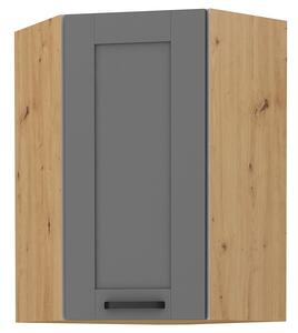 Horní rohová kuchyňská skříňka Lucid 58 x 58 GN 90 1F (dub artisan + dustgrey). 1045601