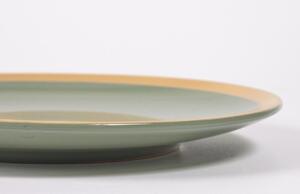 Tmavě zelený keramický talíř Kave Home Tilia 27,5 cm