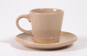 Béžový keramický šálek a podšálek Kave Home Tilia 90 ml