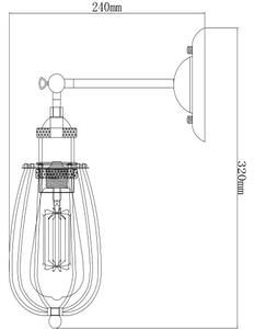 ACA DECOR Nástěnné svítidlo EDISON ⌀ 11 cm