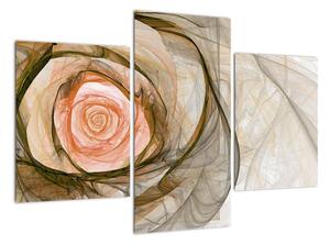Abstraktní růže - obraz (90x60cm)