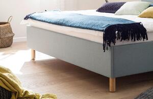 Světle modrá látková dvoulůžková postel Meise Möbel Amelie 180 x 200 cm