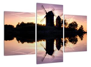 Fotka větrných mlýnů - obraz (90x60cm)