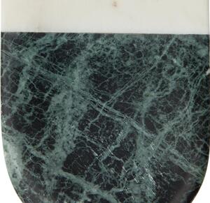 Bílo zelené mramorové servírovací prkénko Kave Home Amilla 35,5 x 10,5 cm