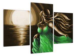Obraz ženy v zeleném (90x60cm)
