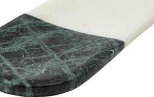 Bílo zelené mramorové servírovací prkénko Kave Home Amilla 35,5 x 10,5 cm