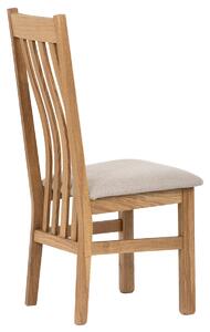 Dřevěná jídelní židle béžová látka, masiv dub C-2100 CRM2