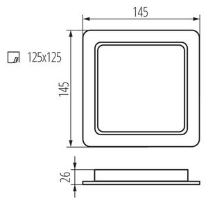 Kanlux 36536- LED Podhl. sv. TAVO LED/12W/230V 3000/4000/6000K 14,5x14,5 cm IP44