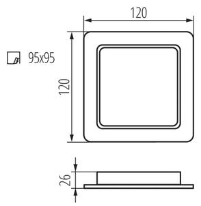 Kanlux 36535 - LED Podhl. sv. TAVO LED/9W/230V 3000/4000/6000K 12x12 cm IP44
