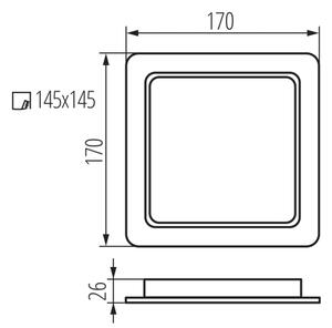 Kanlux 36537 - LED Podhl. sv. TAVO LED/18W/230V 3000/4000/6000K 17x17 cm IP44
