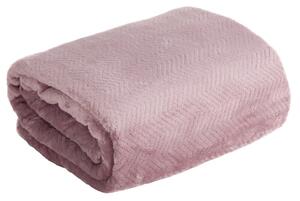 Hebká růžová deka CINDY5 s reliéfním vzorem 150x200 cm