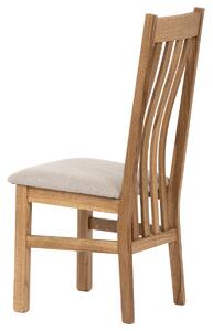 Dřevěná jídelní židle béžová látka, masiv dub C-2100 CRM2