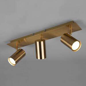Trio Lighting Stropní bodové svítidlo Marley, starožitná mosaz, 3 světla, stmívatelný, Bronz / starožitná mosaz, Obývací pokoj / jídelna, kov, Moderní