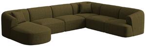 -25 % Dny MOMENTI– Cosmopolitan Design Zelená čalouněná rohová pohovka Campi 330 cm, pravá