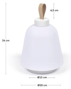 Bílá plastová stolní LED lampa Kave Home Udiya