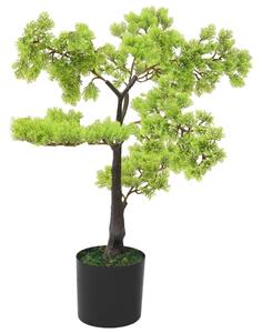 Umělá bonsaj cypřiš s květináčem 60 cm zelená