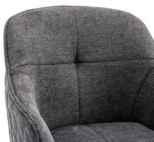 Jídelní židle tmavě šedá látka, kovové nohy HC-533 GREY2