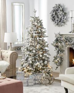 Zasněžený osvícený vánoční stromeček 180 cm bílý TATLOW