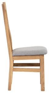 Dřevěná jídelní židle stříbrná látka, masiv dub C-2100 SIL2