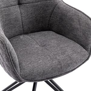 Jídelní židle tmavě šedá látka, kovové nohy HC-533 GREY2