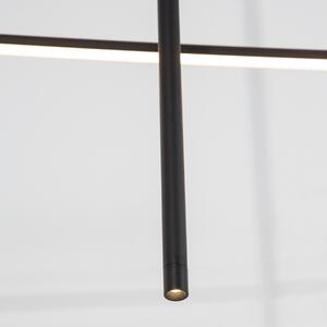 Černé kovové závěsné LED světlo Nova Luce Elettra 110 cm