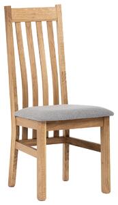 Dřevěná jídelní židle stříbrná látka, masiv dub C-2100 SIL2
